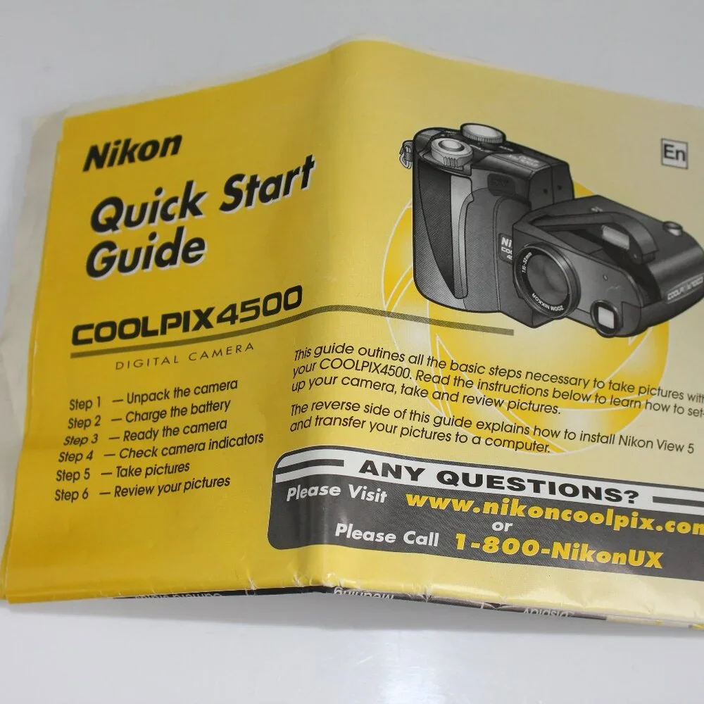 Nikon COOLPIX 4500 Digital Camera 4.0 MP 4x Zoom W/Teleconverter TC-E3ED